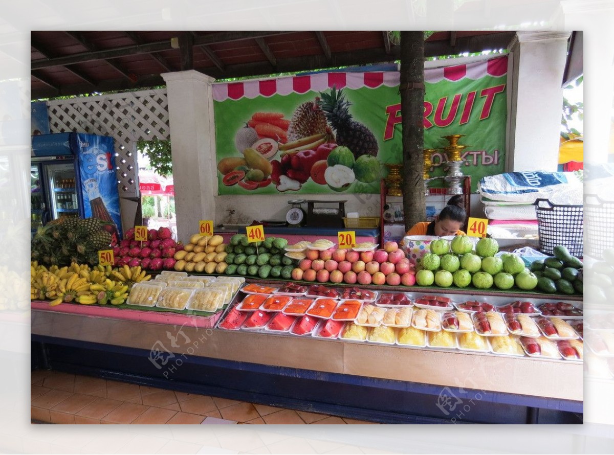 泰国水果水果摊图片