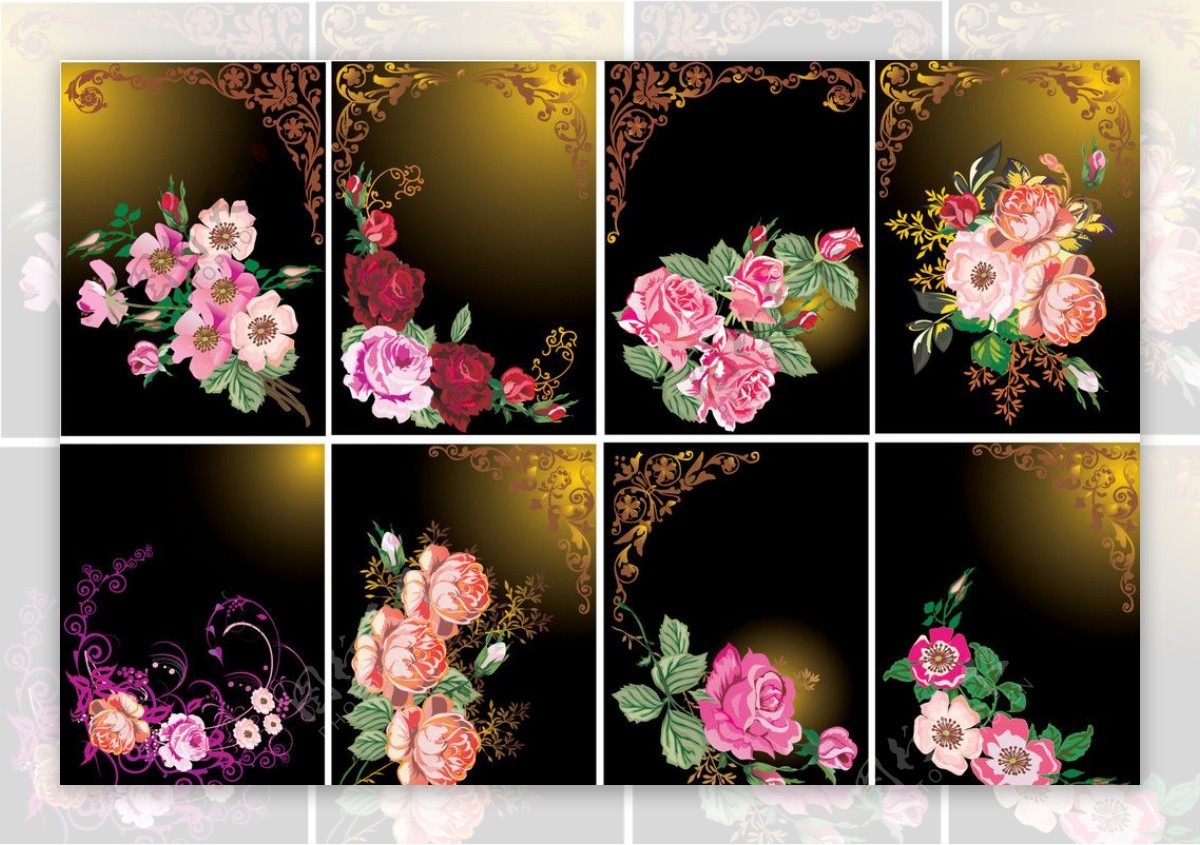 花纹花卉背景图片