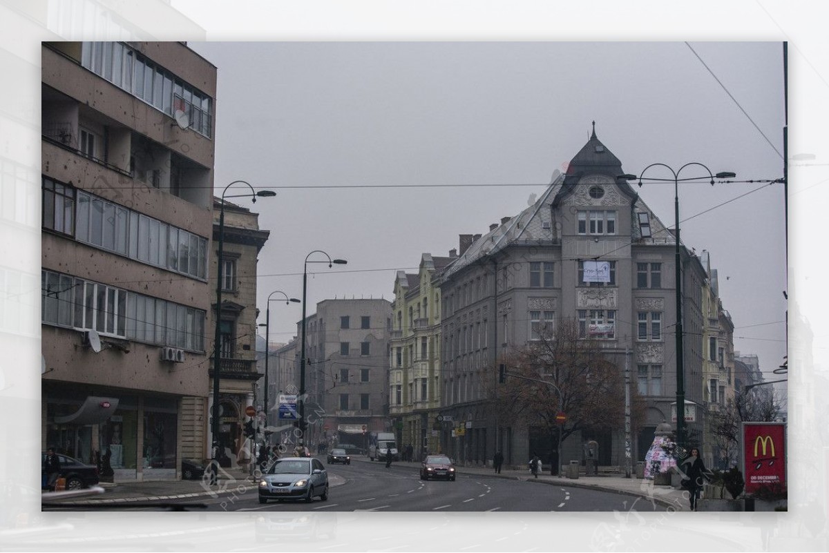 萨拉热窝街景图片