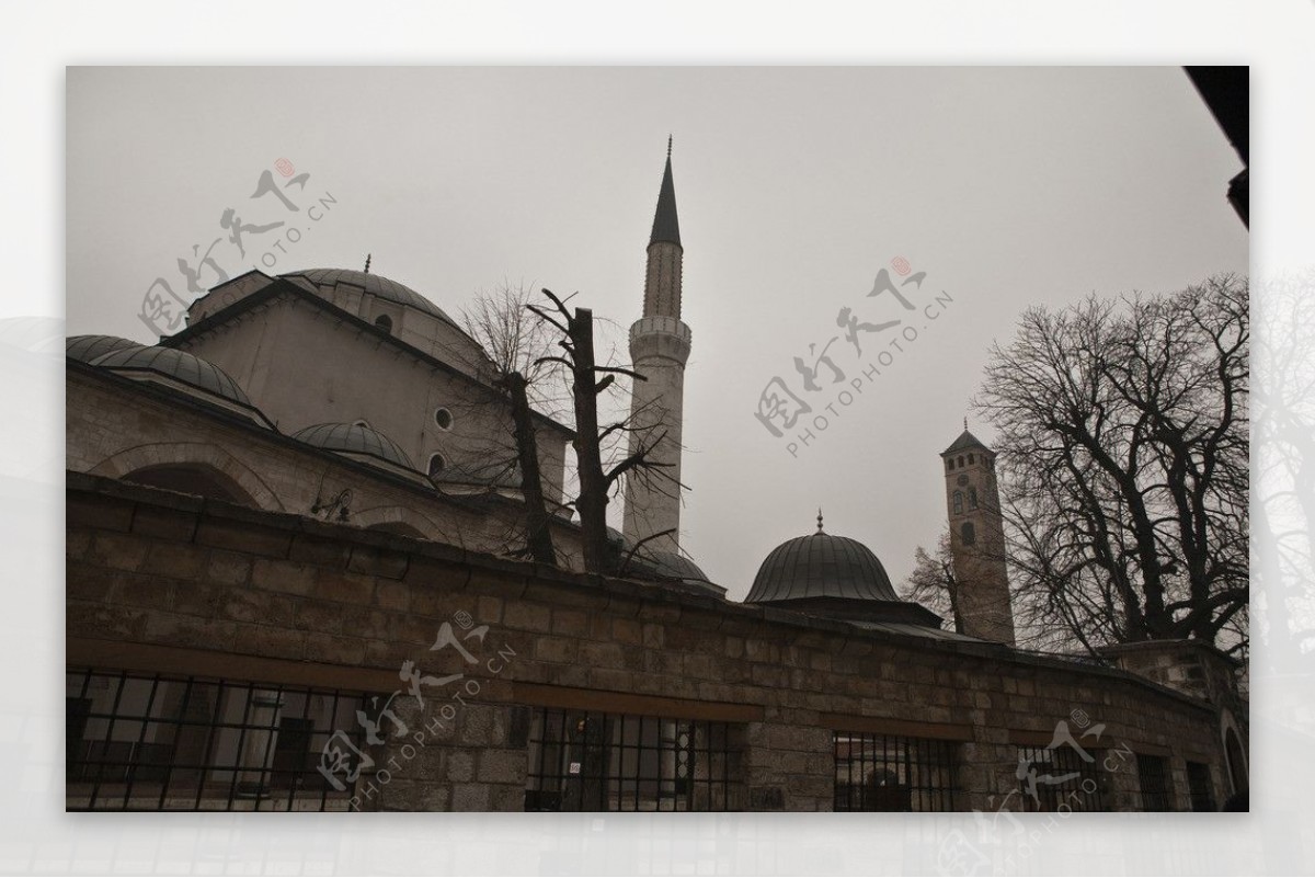 老城中心的清真寺图片
