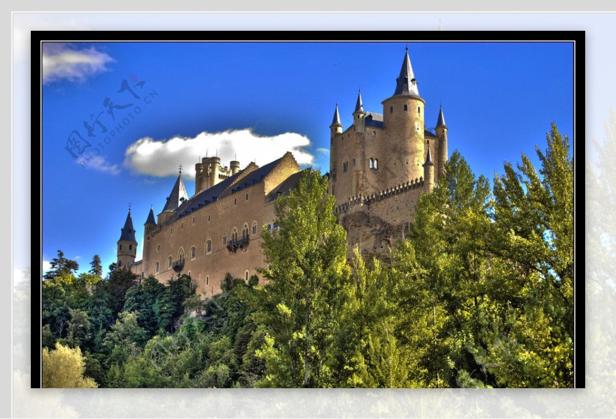 欧洲城堡全景图片