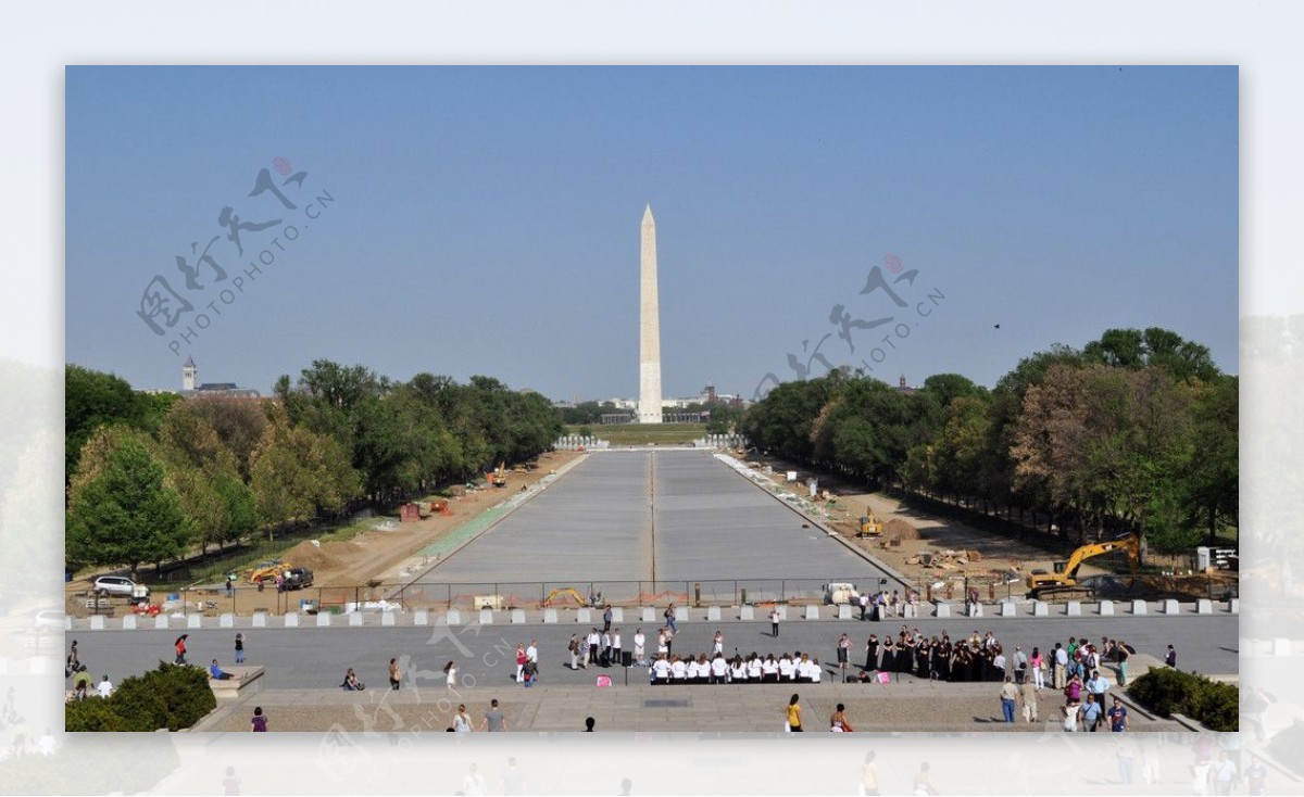 远观华盛顿纪念碑图片