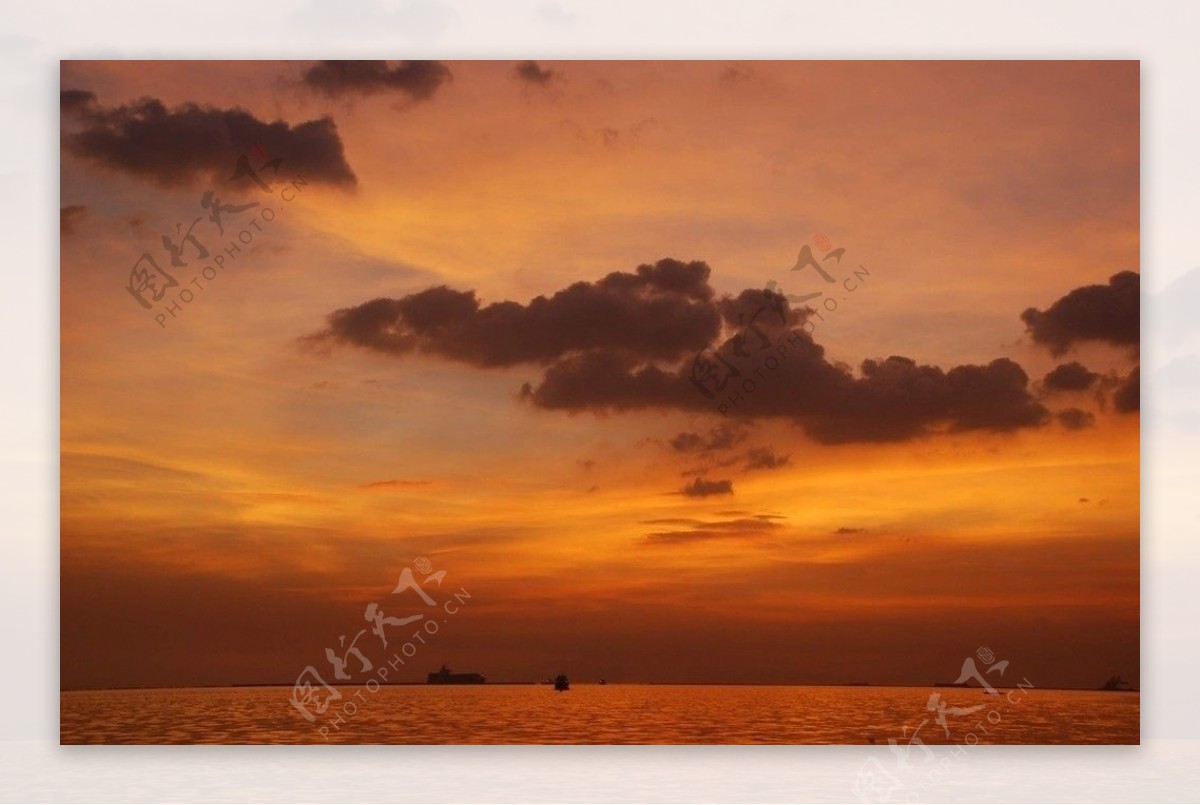 菲律宾马尼拉湾日落海景图片