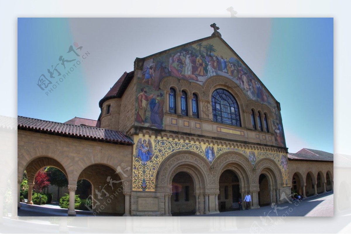 旧金山斯坦福大学里的圣母教堂图片