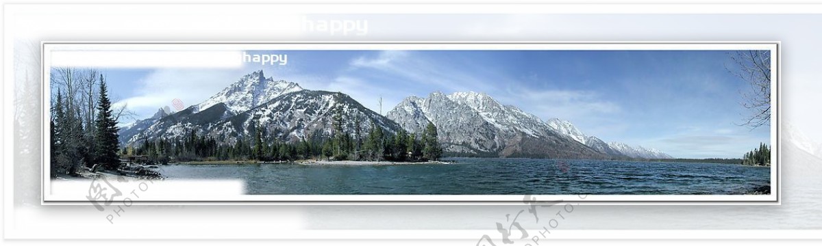 珍妮湖全景图图片