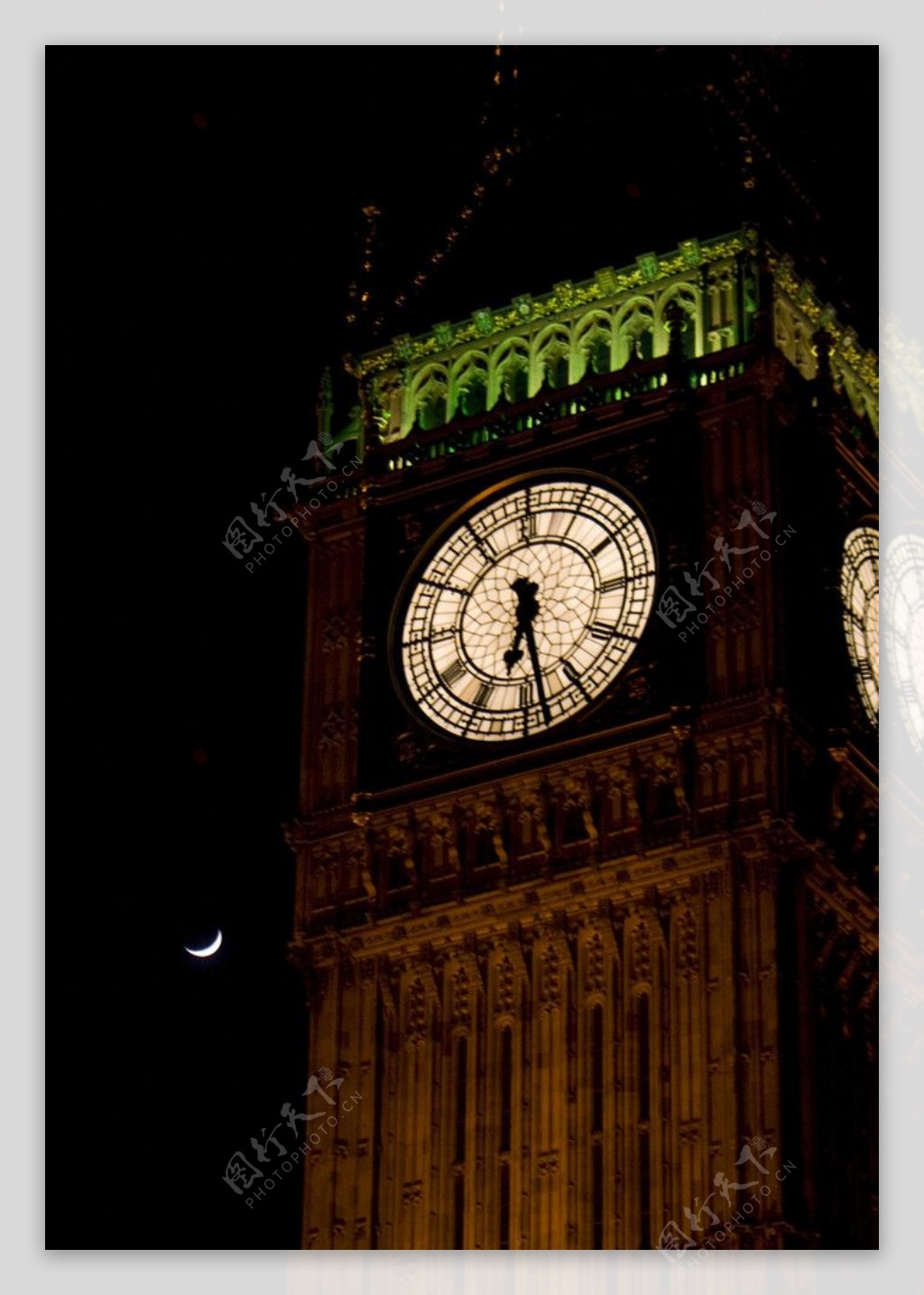 伦敦国会大厦大笨钟夜景图片