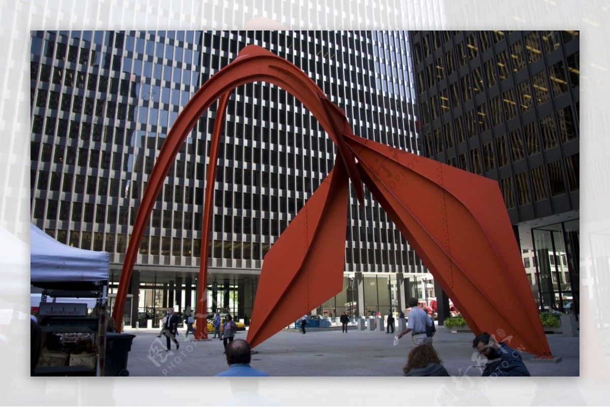 芝加哥抽象性的广场雕塑图片
