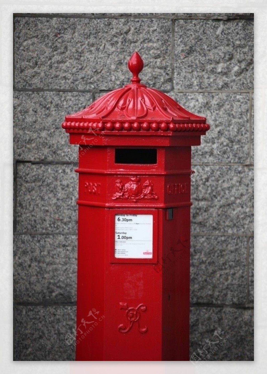 邮箱石墙红色英国图片