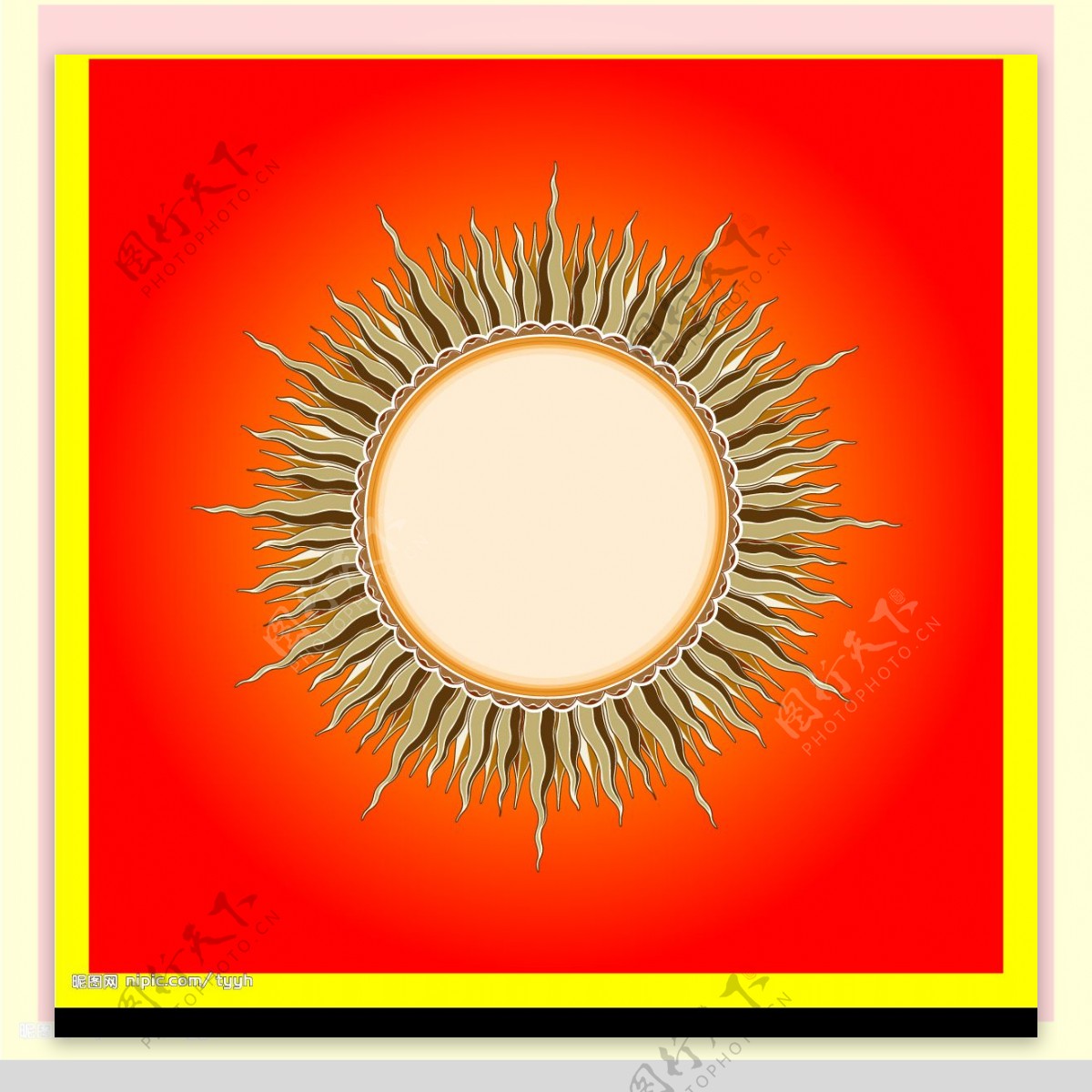 太阳花纹图片