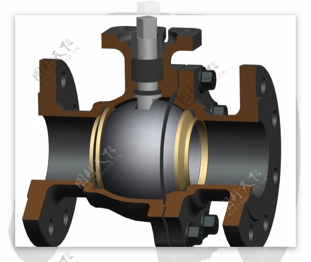 球阀结构图图片