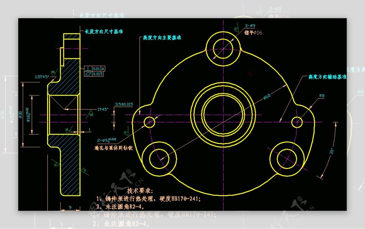 泵盖图图片