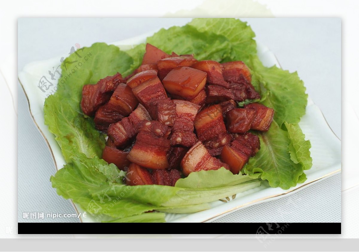 红烧肉菜底图片