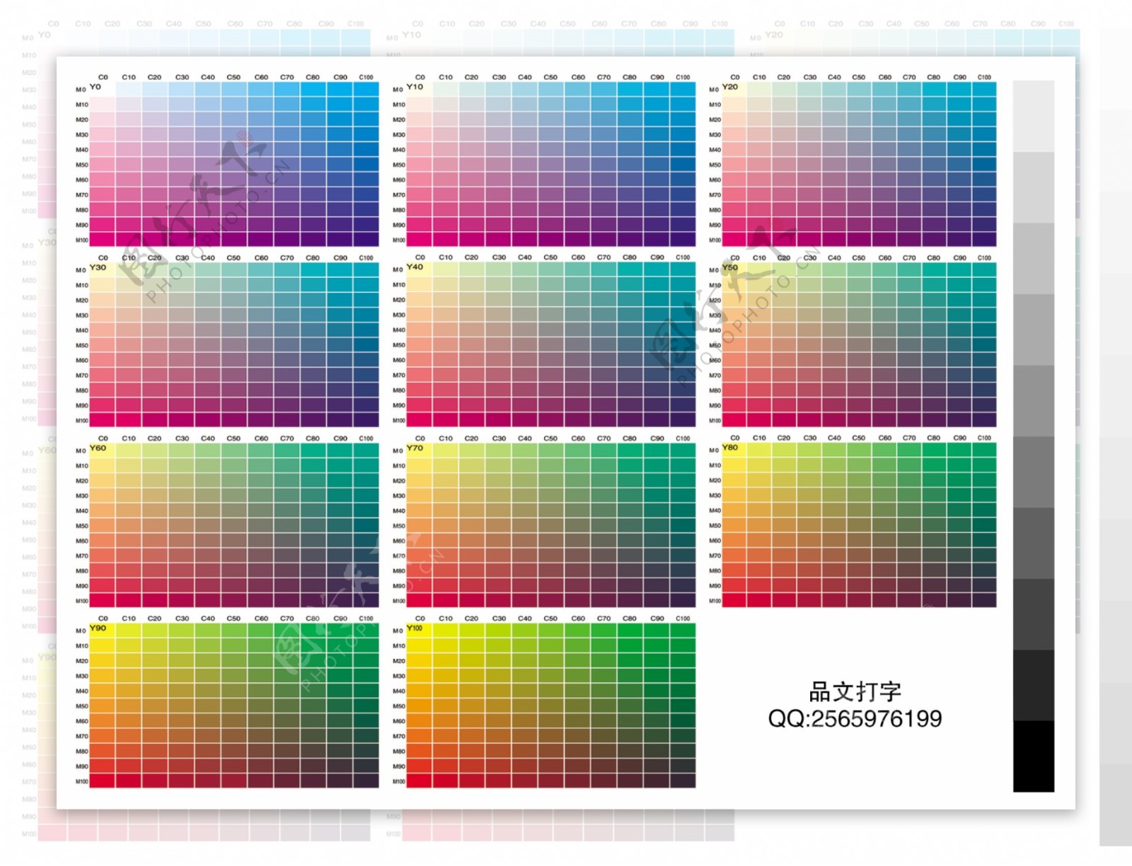 CMYK模式色谱图片