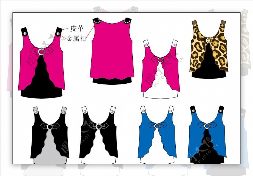 韩日夏服装设计TSHIRT背心图片