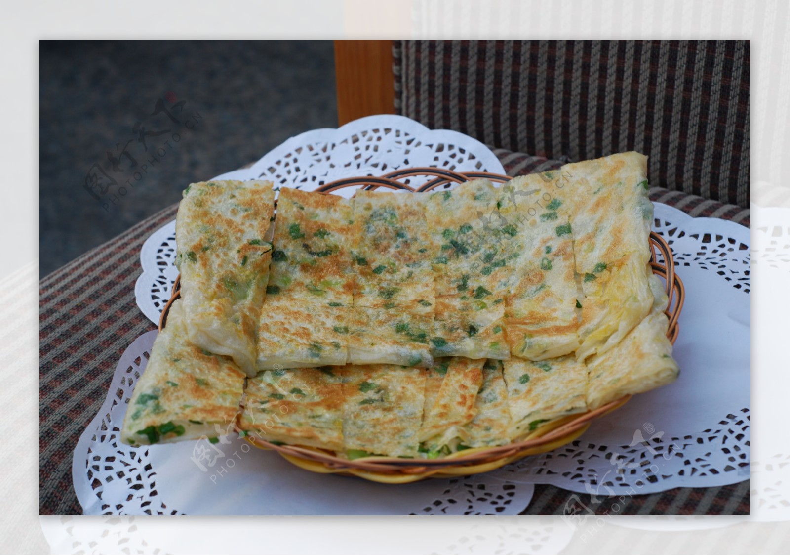 印度葱油飞饼图片