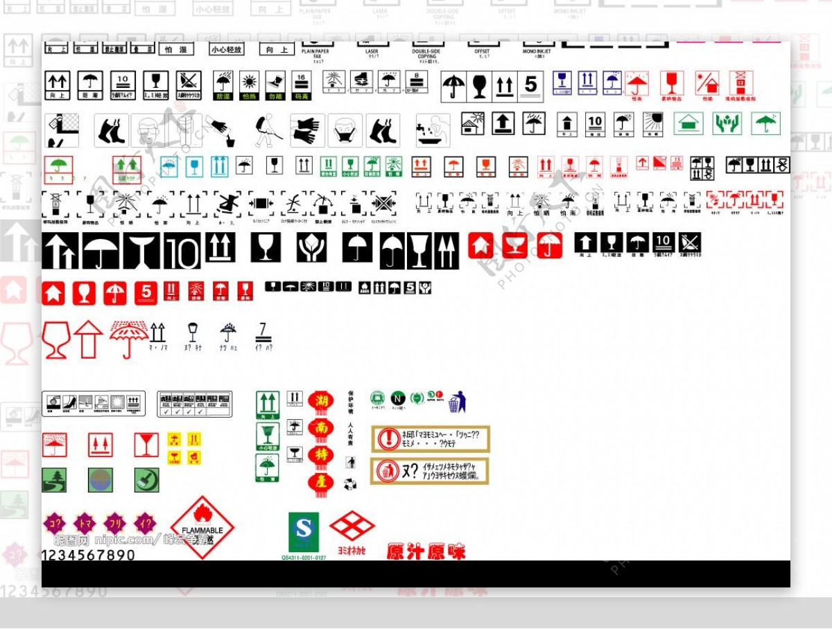 最全的包装图例图片