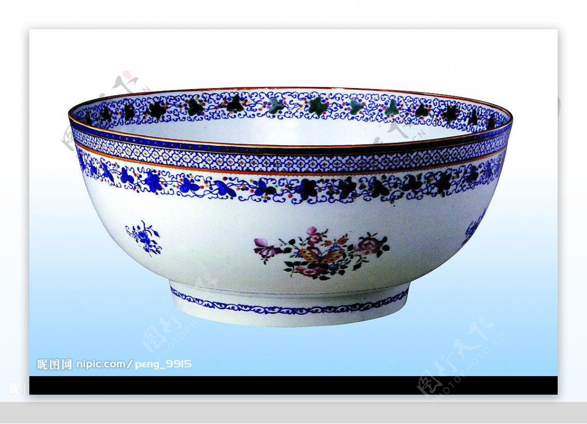 古典陶瓷碗素材有路径图片