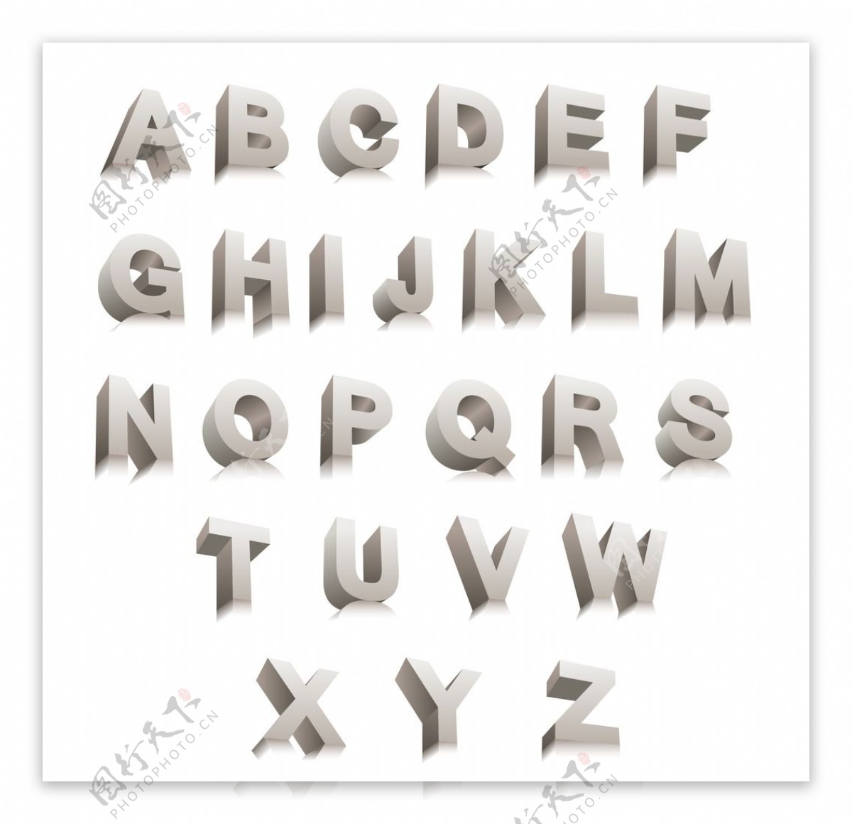 3d立体字母设计图片