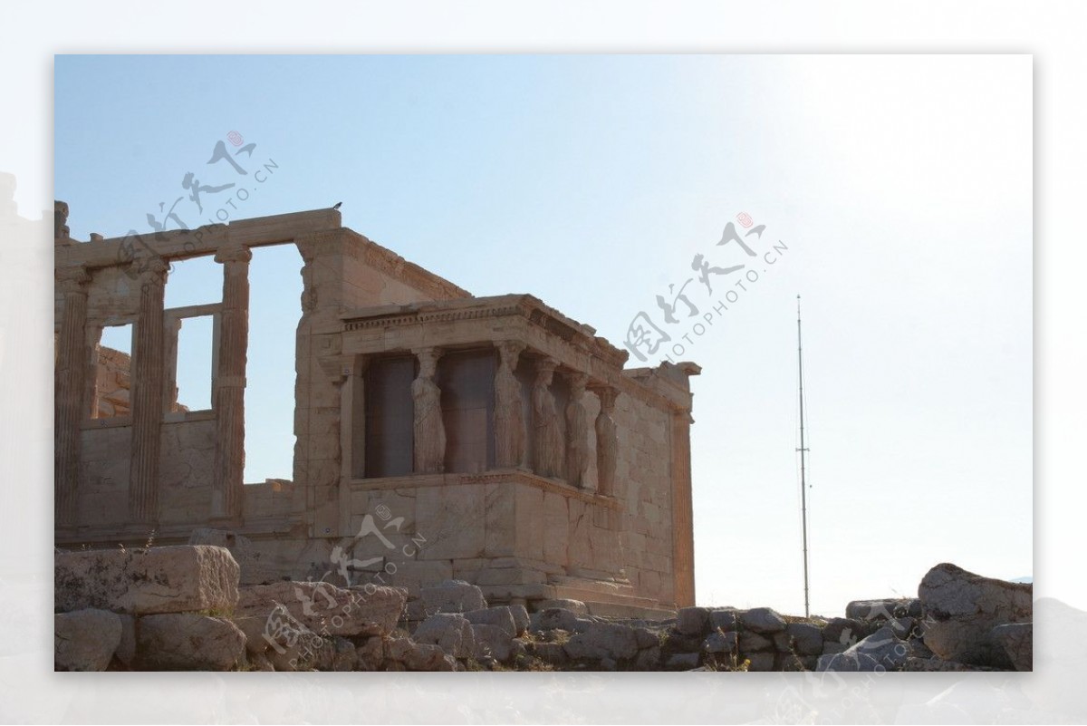 希腊卫城女神柱图片