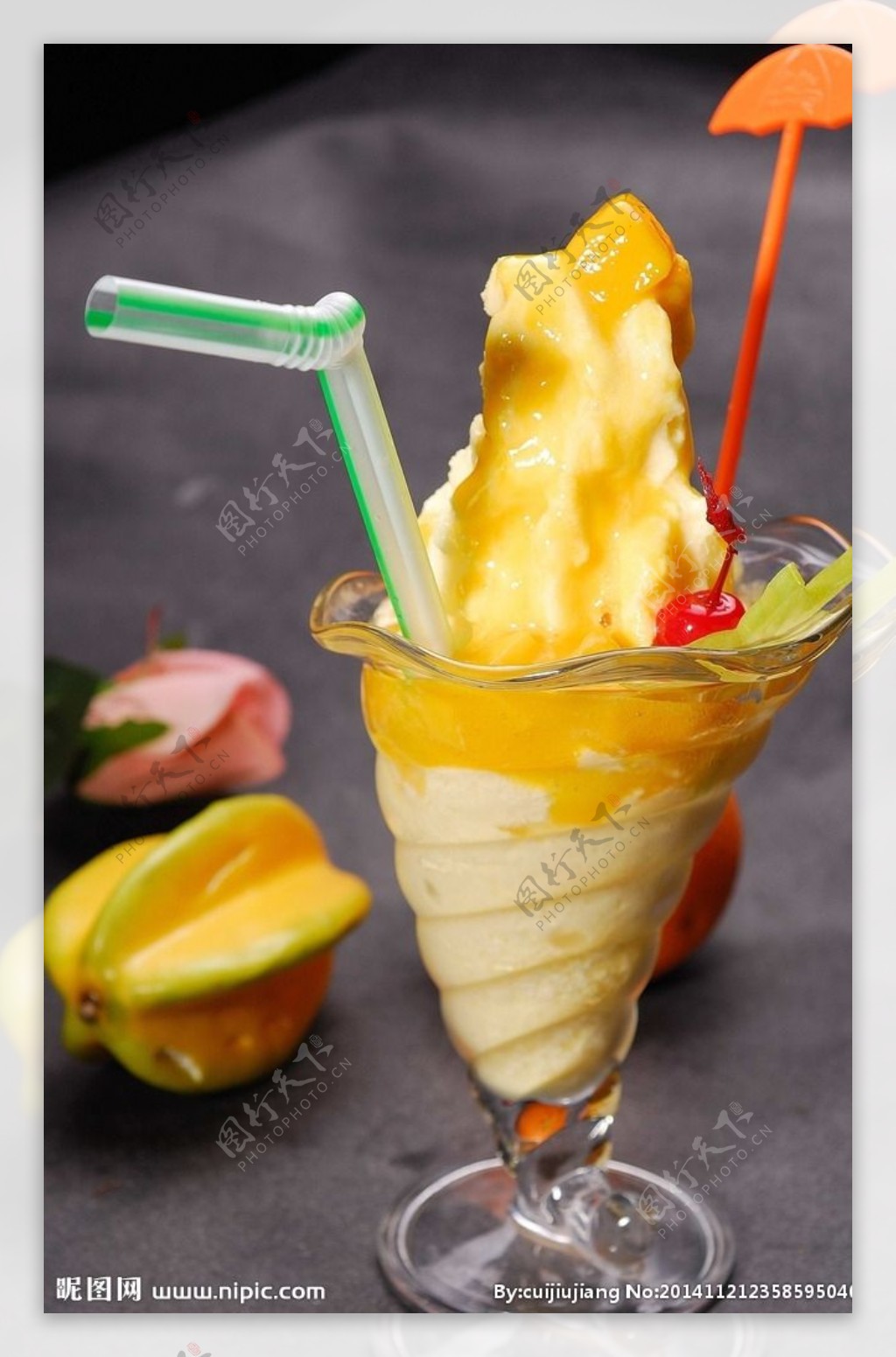 芒果酸奶沙冰图片