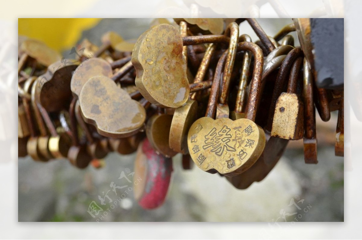 厂家直供南山塔同心锁 景区桥用彩色橡胶套连心锁 爱情同心锁-阿里巴巴