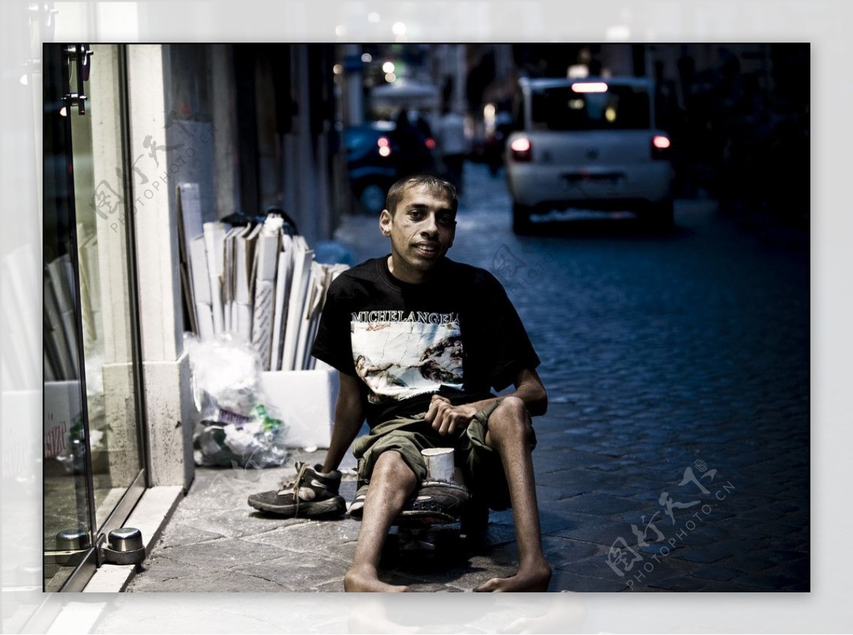 街头残疾乞丐图片
