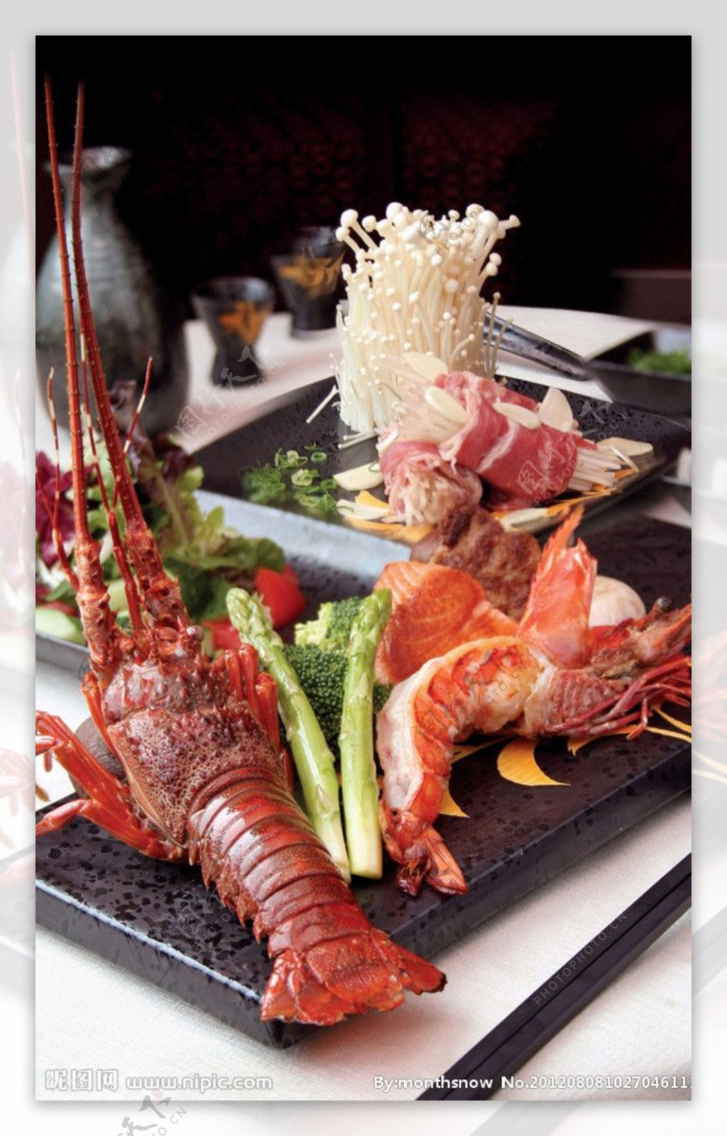 龙虾铁板套餐图片