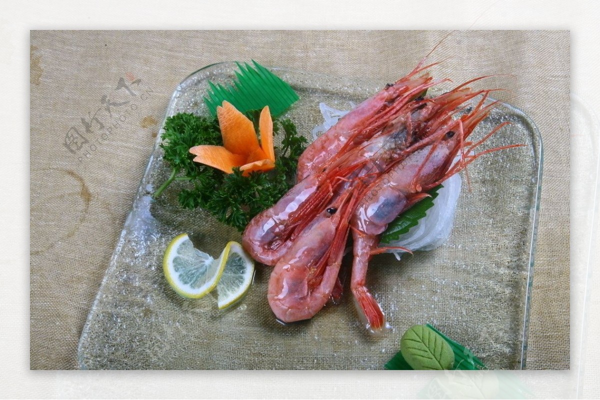 日式零点甜虾刺身图片