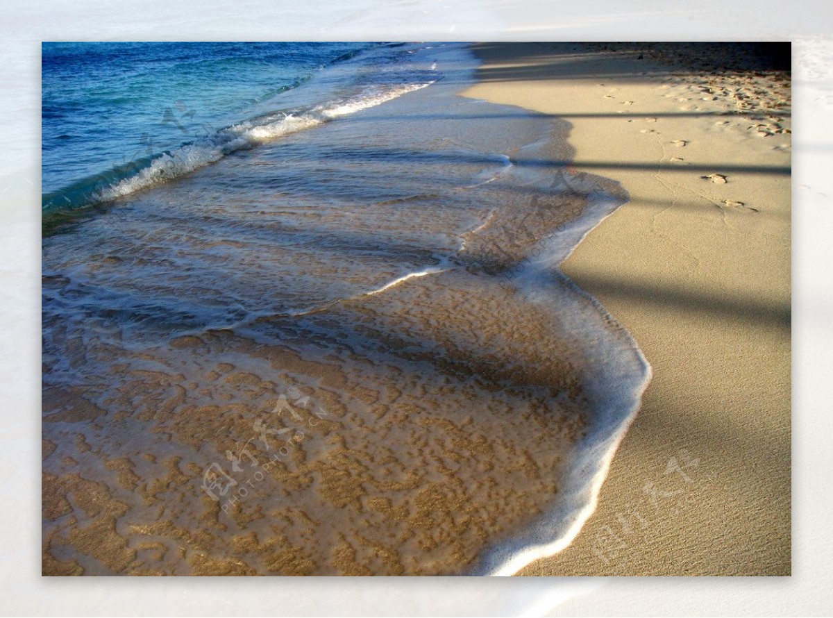陽光沙灘海浪图片