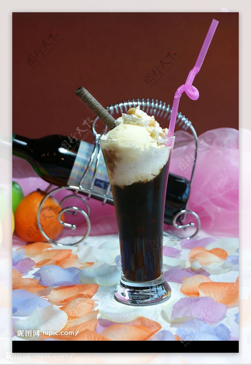 棒果冰淇淋咖啡图片
