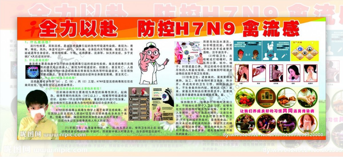 H7N9禽流感病毒图片