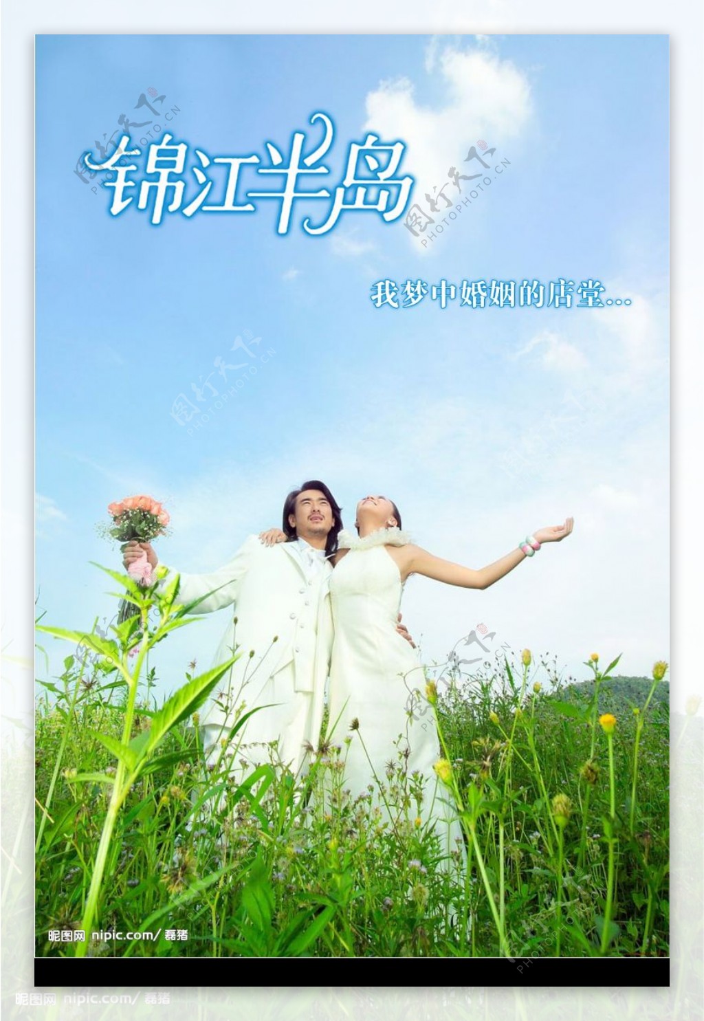 锦江半岛婚纱影楼广告设计图片