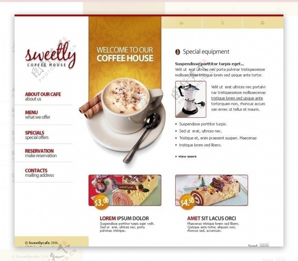 CoffeeHouse咖啡网页图片