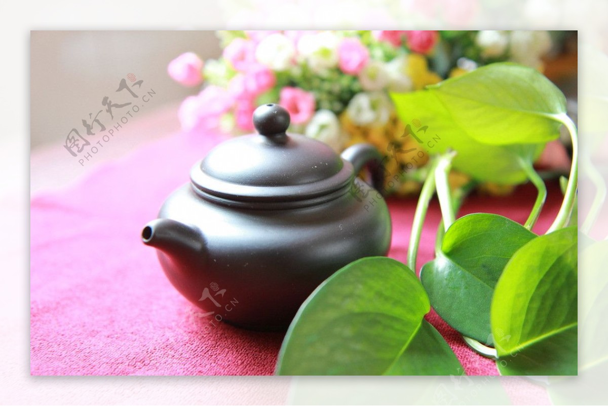紫砂茶壶古典图片