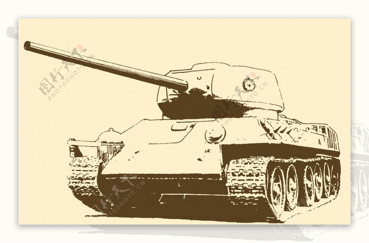 前苏联t34中型坦克图片