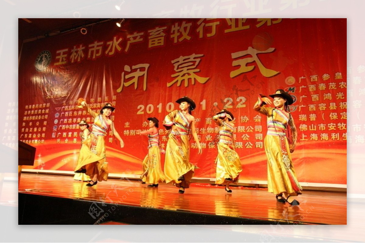 中式晚会表演藏族舞图片