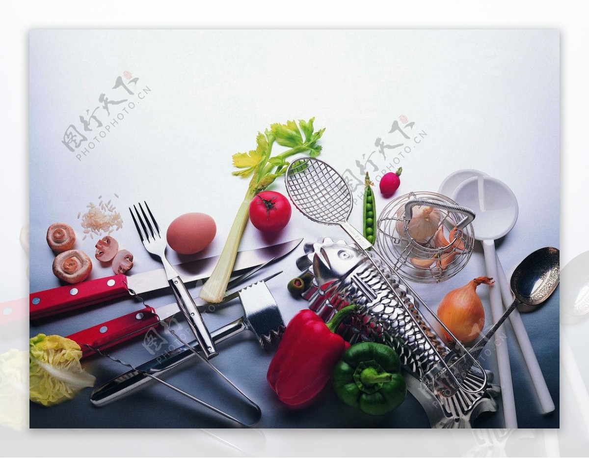 餐具水果蔬菜图片