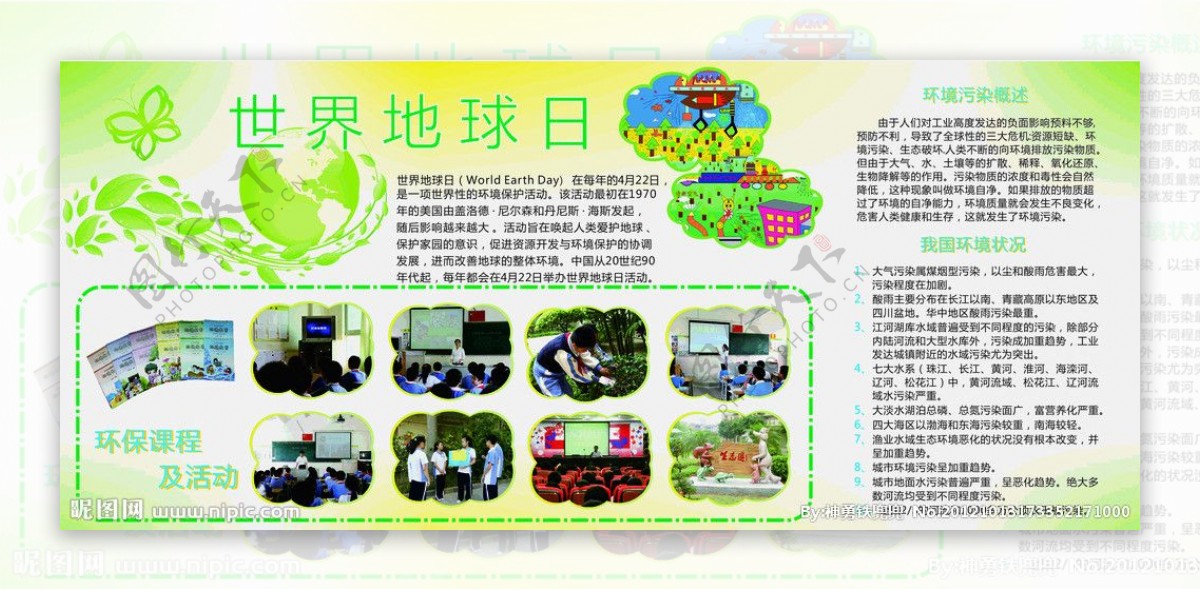 学校环保宣传栏展板图片