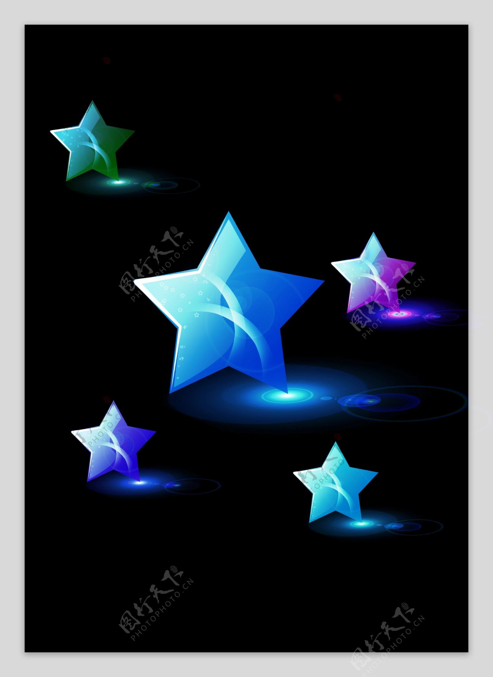 炫彩水晶星星图片