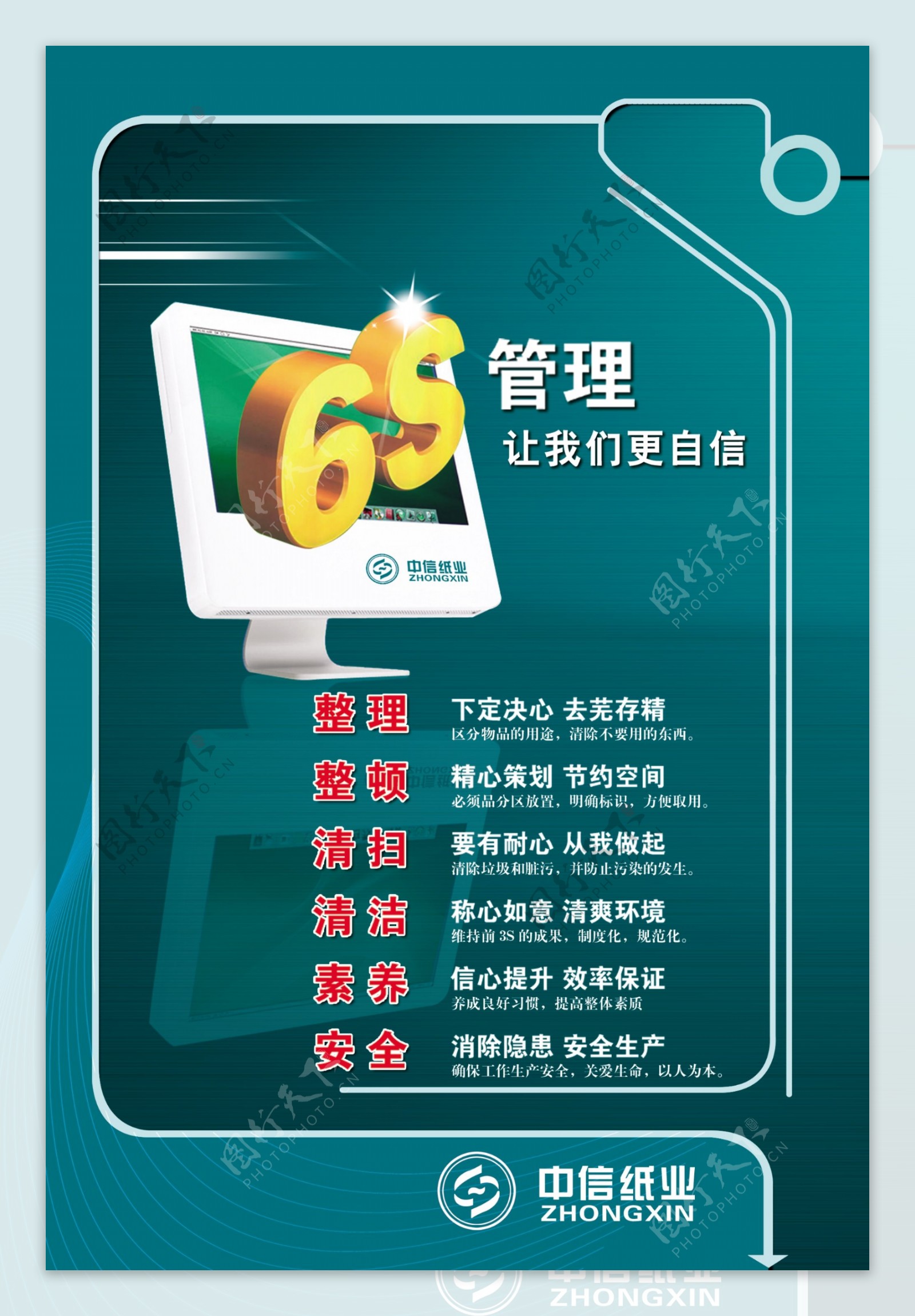 中信纸业6S管理展板图片
