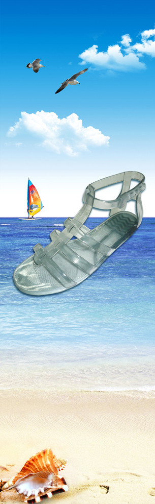 沙滩鞋广告图片
