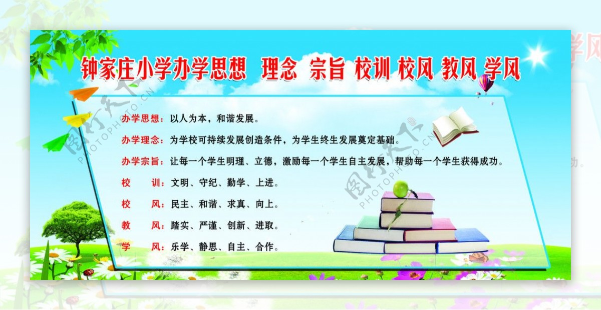 学校办学思想图片