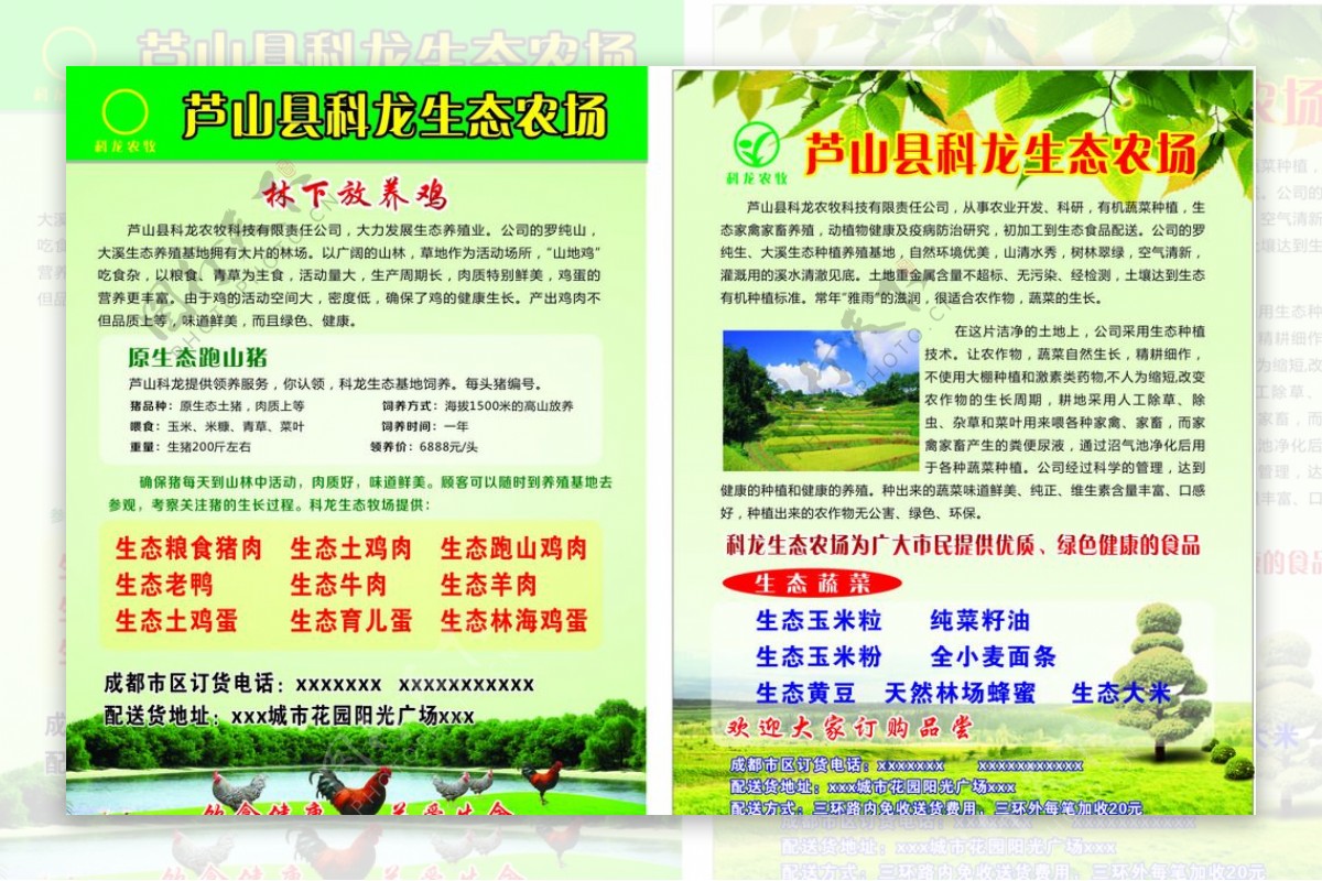 彩页宣传单农业彩页图片