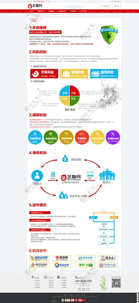 金融公司网站安全保证设计图片