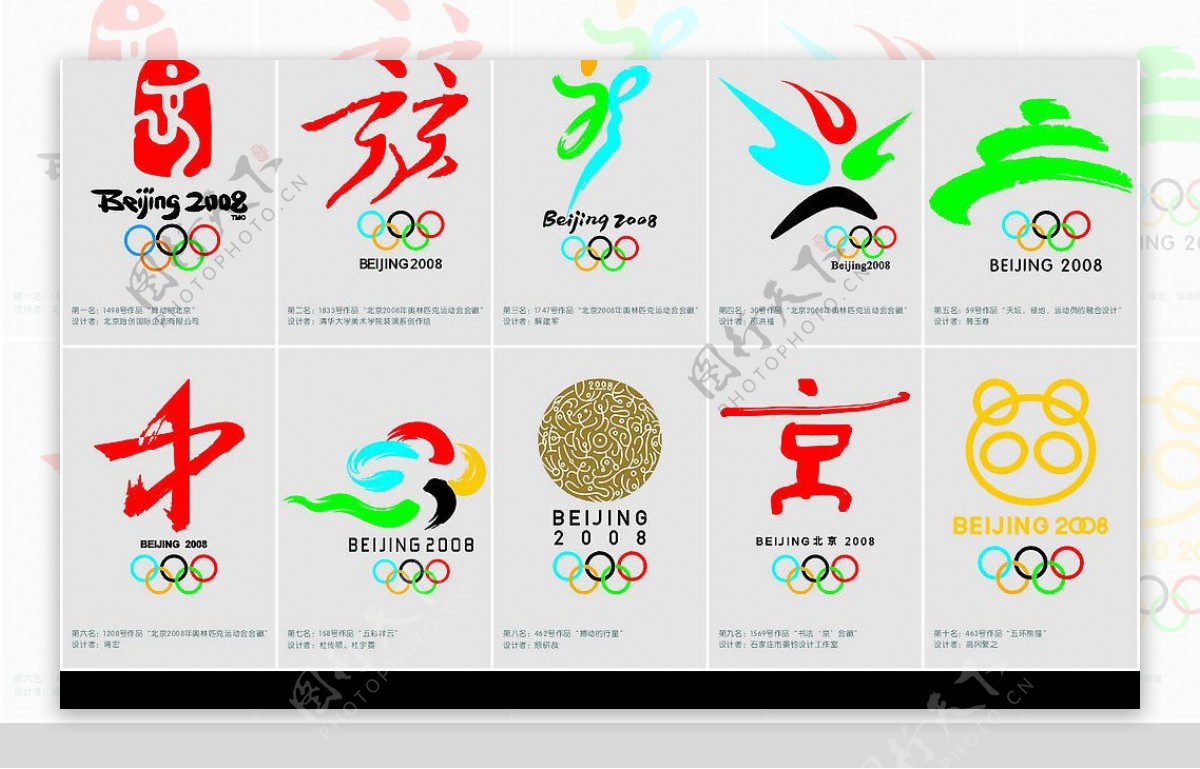 2008奥运会标志征集前十名作品欣赏图片