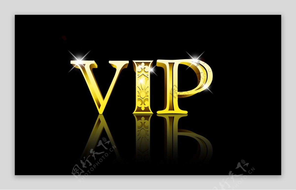 烫金VIP字体图片