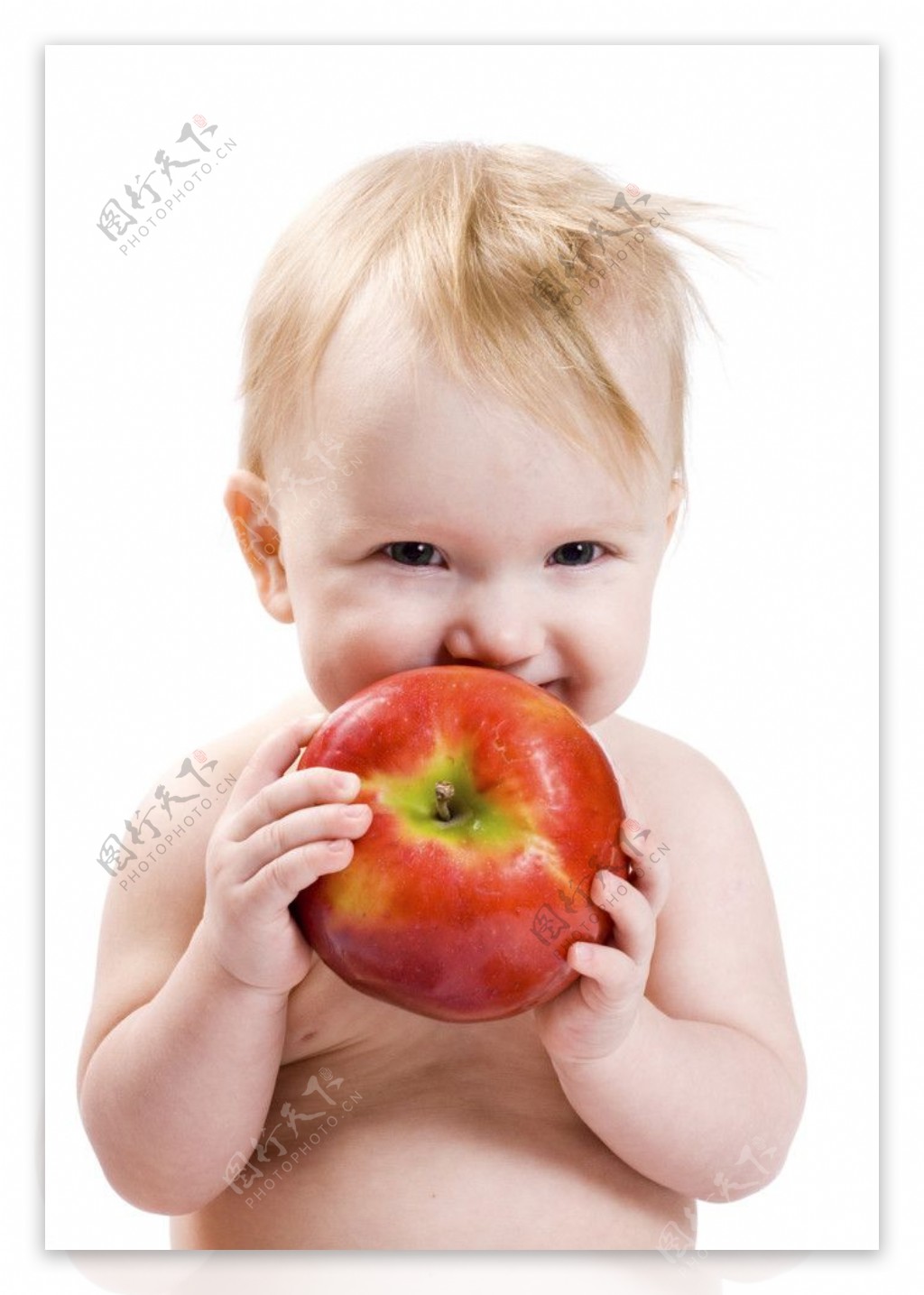 吃苹果的小孩苹果图片