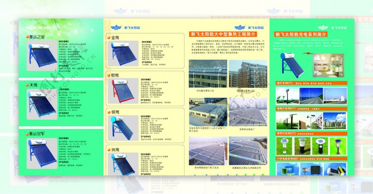 新飞太阳能四折页反面图片