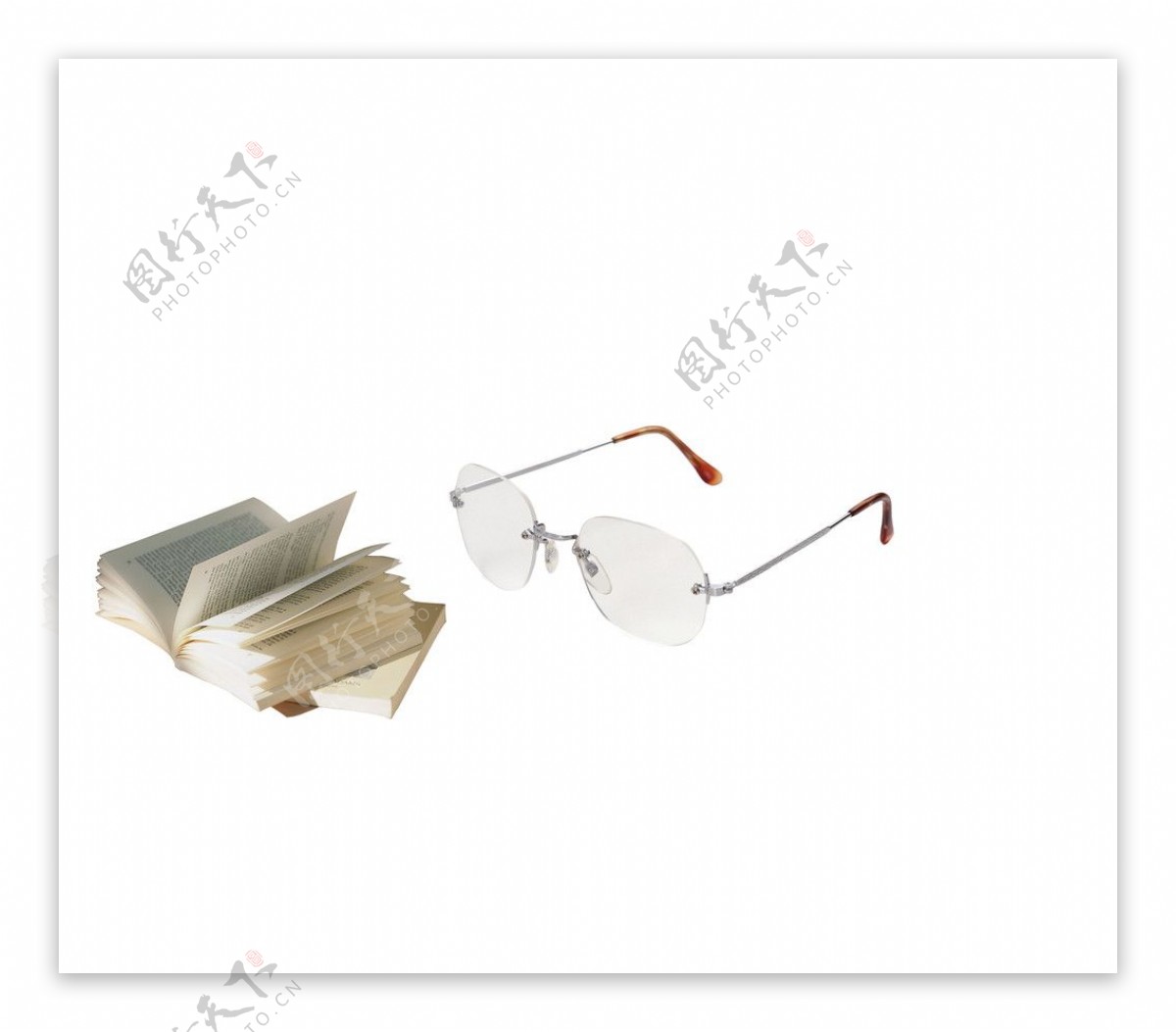 书眼镜抠图图片