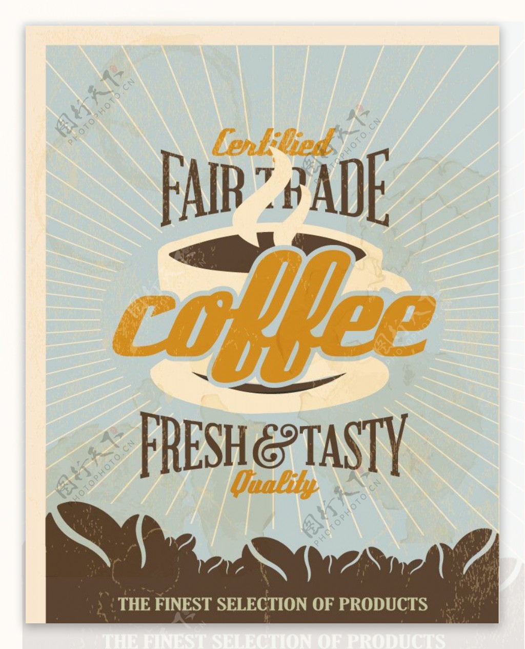 咖啡海报设计矢量素材图片